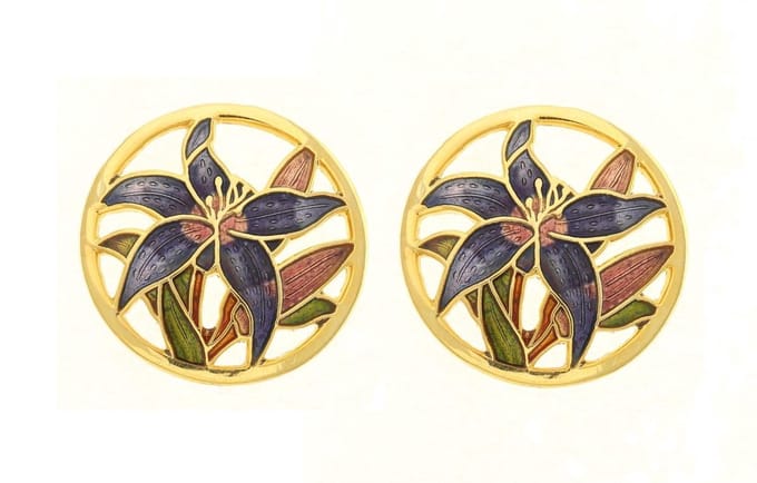 Behave Dames oorbel steker goud-kleur met bloem