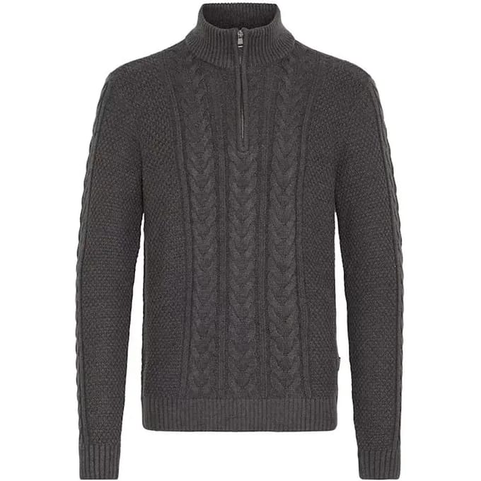 Gebreide pullover met ritssluiting, model 'BASIM'