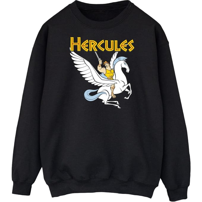 Disney Heren Hercules met Pegasus Sweatshirt (Zwart)