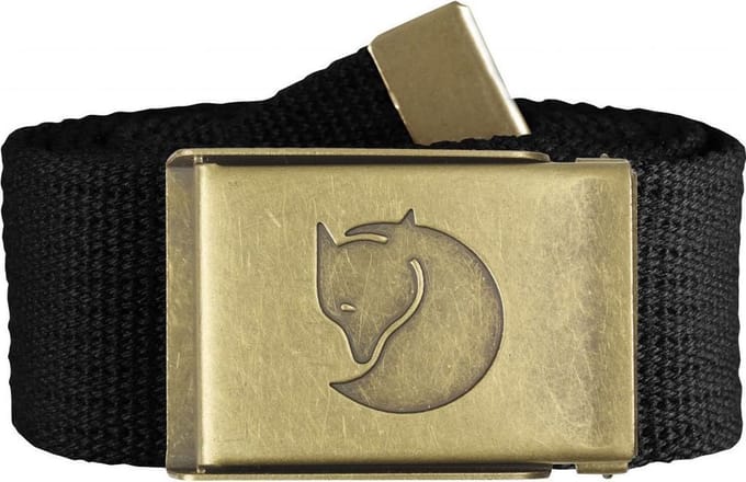 Fjällräven Canvas Brass Belt 4 cm Unisex Kledingriem - Black