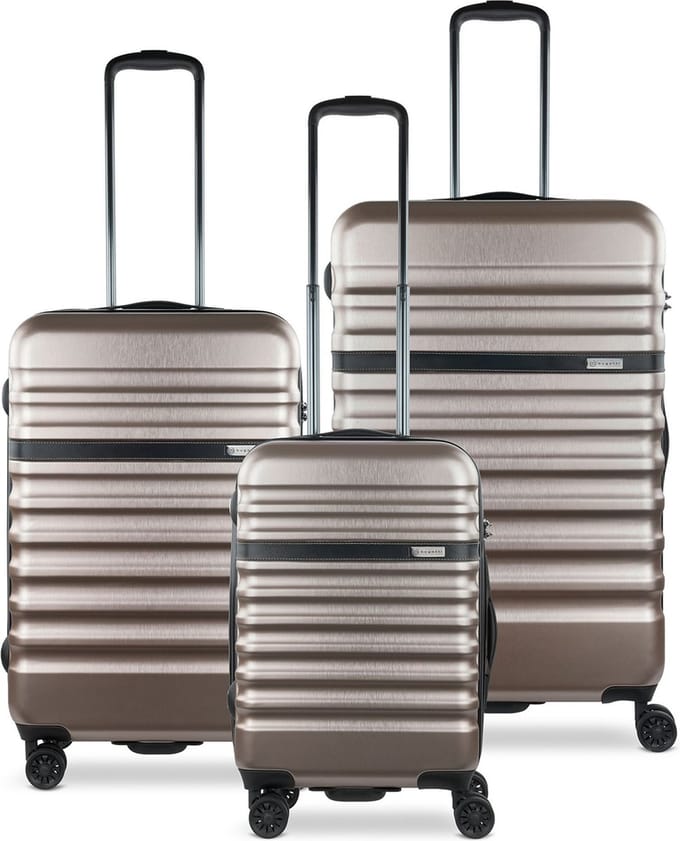 Bugatti Corium 4-wiel kofferset 3 stuks. - Harde bagage - TSA slot - rose