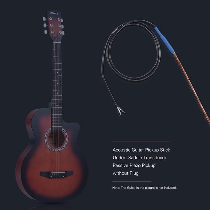 Gitaar Pickup Stick Passieve Piezo Pickup Soft Saddle Transducer Pickup voor zwart