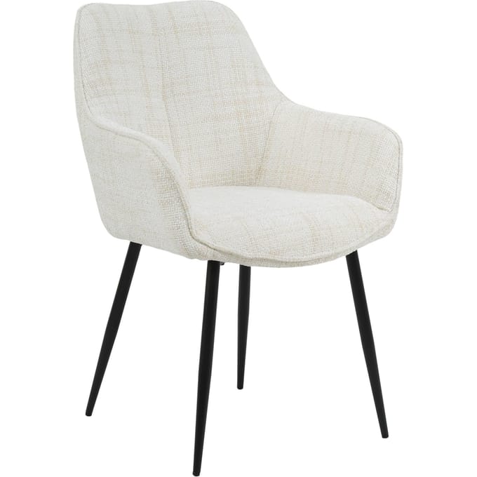 Housecraft Living Jez Eetkamerstoelen met armleuning Beige - Set van 2