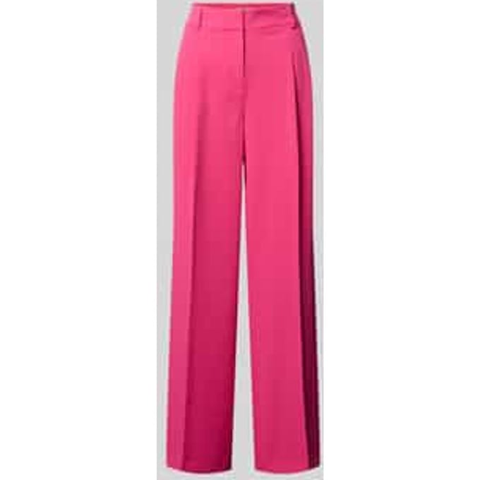 wide fit stoffen broek met persplooien