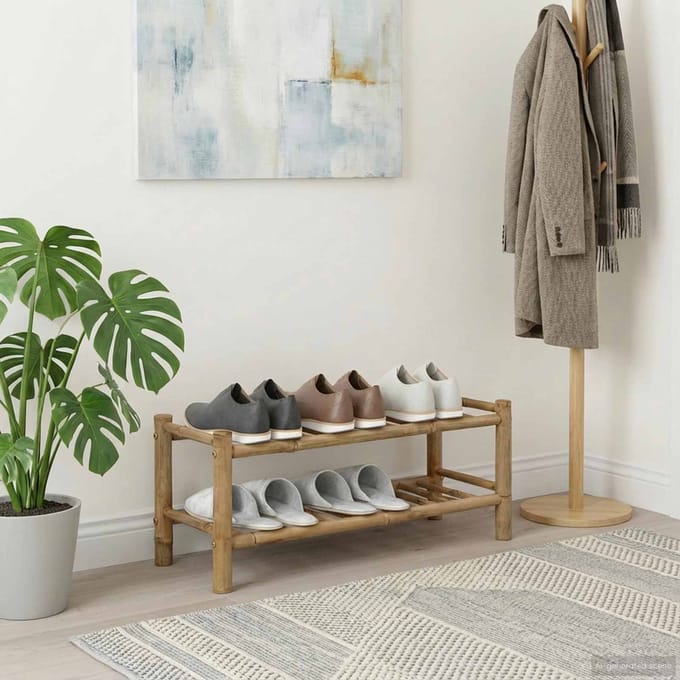 vidaXL - Schoenrek - 68 - x - 28 - x - 30 - cm - Bamboe - Naturel