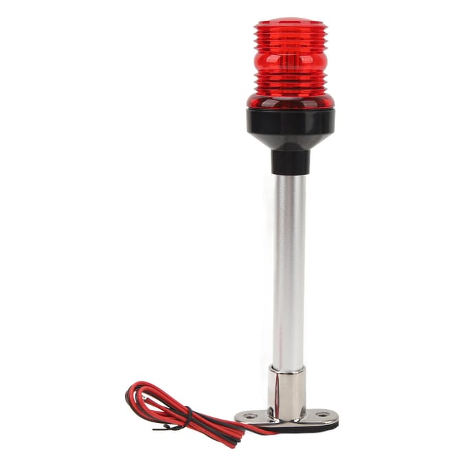 10in Boot Heklicht 360 Graden LED Rondom Verlichting 316 RVS Basis Anker Navigatie rood