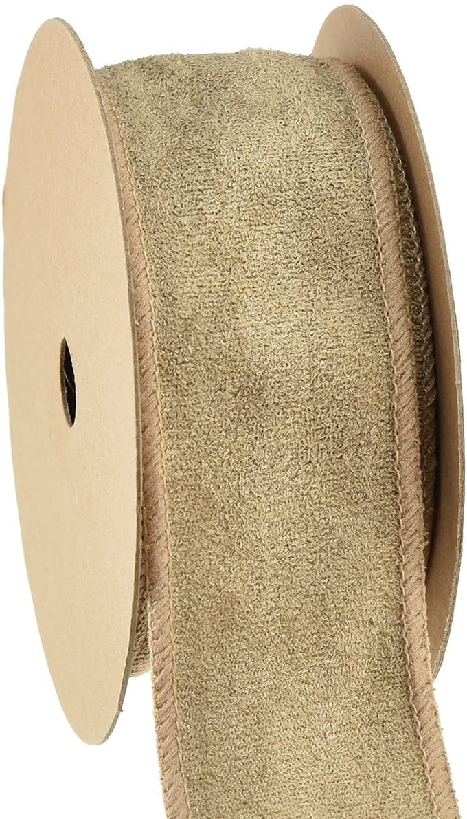Fluweellint decoratief lint sieradenlint fluweel bruin B50mm L8m