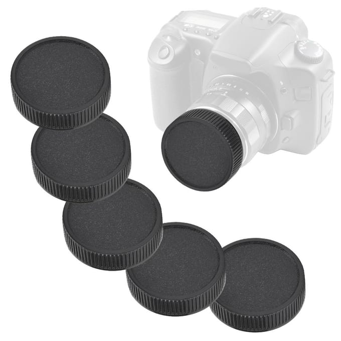 5 Stuks Plastic Achterlensdop Cover Past voor M42 Camera Zwart Stofdicht gray