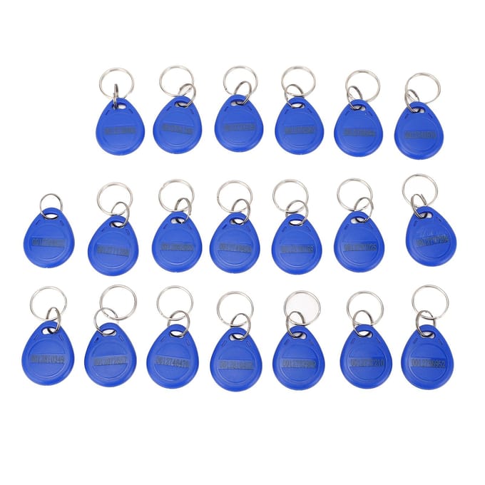 20 STUKS Beschrijfbare Sleutelhanger 13.56MHz Token Sleutelhangers Sleutelhangers voor Toegangscontrolesysteem Lift blue