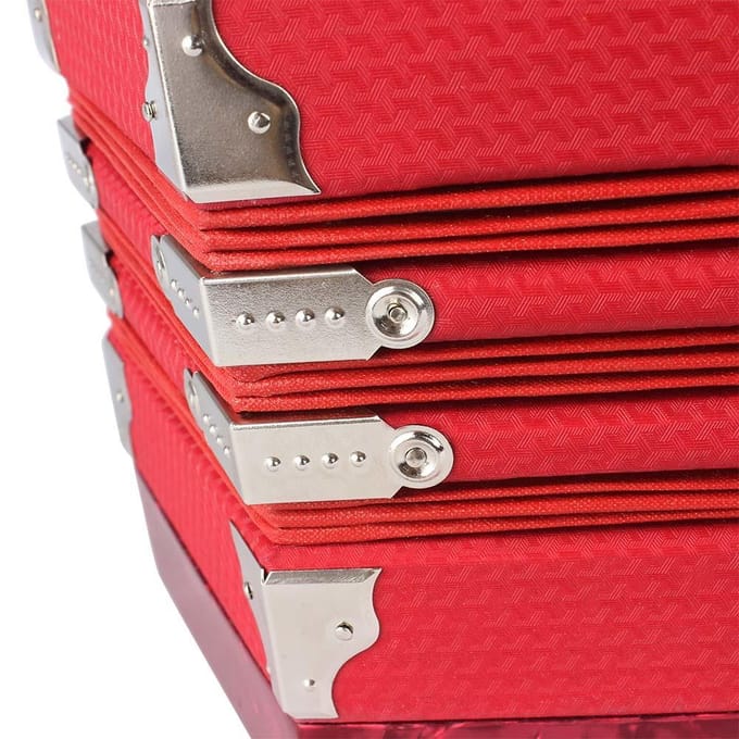 Concertina-accordeon, Anglo-stijl met 20 knoppen en 40 rieten, met draagtas red