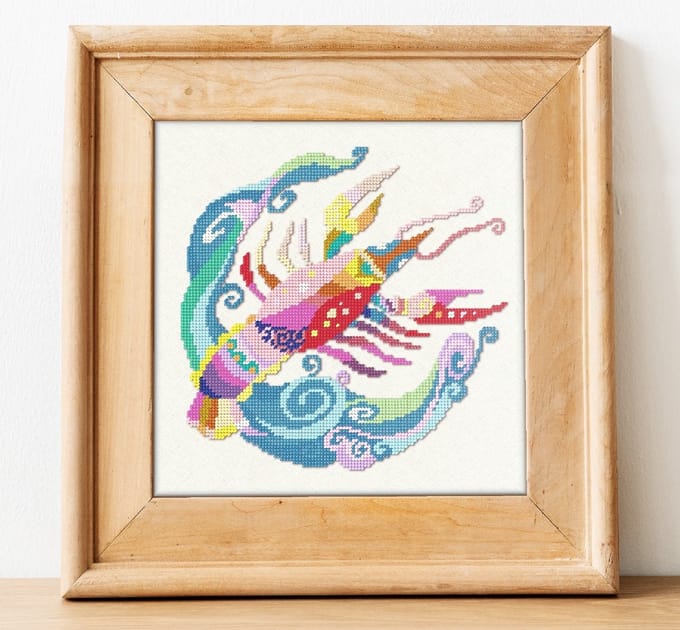 Kralen borduurpakket MANDALA sterrenbeeld KREEFT