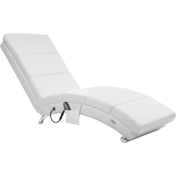 Casaria Relaxfauteuil - Massage en Verwarmingsfunctie - Wit
