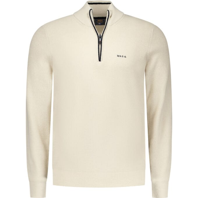 NZA - Ecru polyester half zip trui