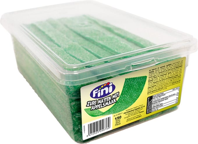 Fini zure matten - appel smaak - vegetarisch - silo 150 stuks