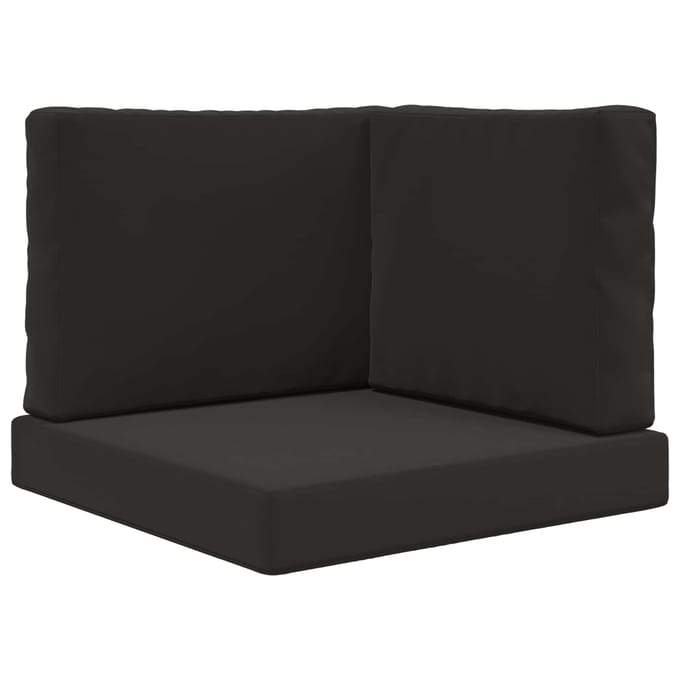 vidaXL - Buitenbankkussen - Polyester - Zwart - 60 - x - 60 - cm