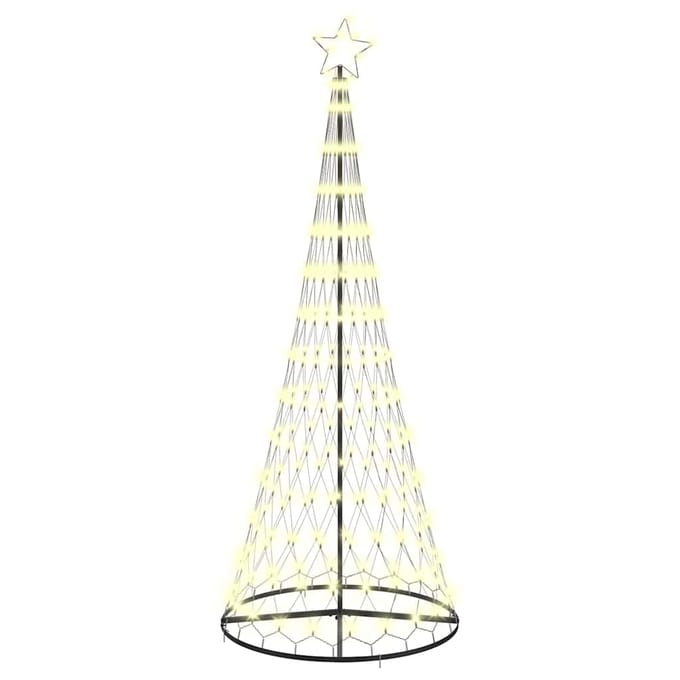 vidaXL LED Kerstboom Warmwit 250 cm Metaal