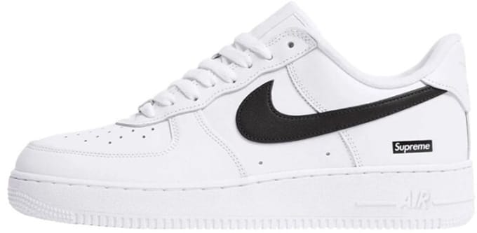 Lage Sneakers Nike Air Force 1 Low Supreme White Black
