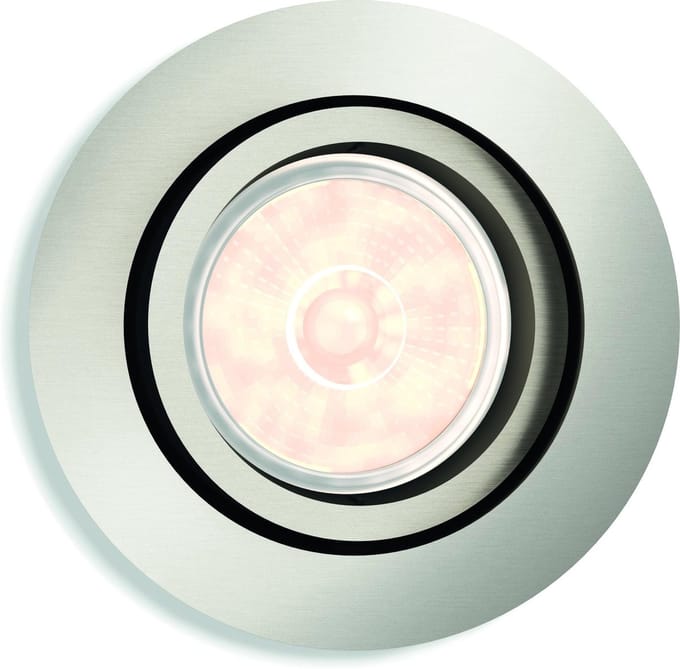 Philips Donegal inbouwspot - 1-lichts - nikkel - rond