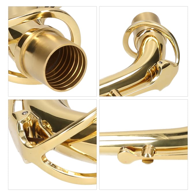 Altsaxofoon nek messing gebogen nek sax vervangend onderdeel sax accessoire goud