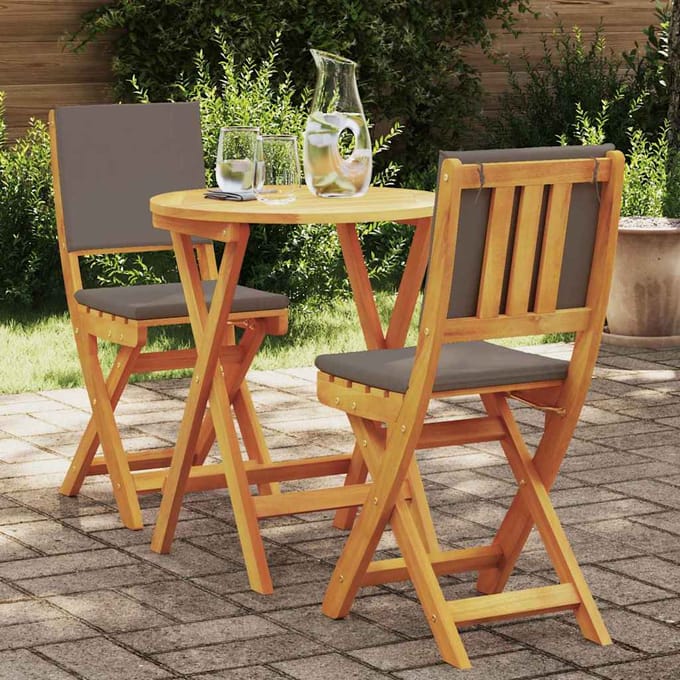vidaXL - Bistroset - 3 - st - Olie - Natuurlijk - Massief - Acacia - Hout