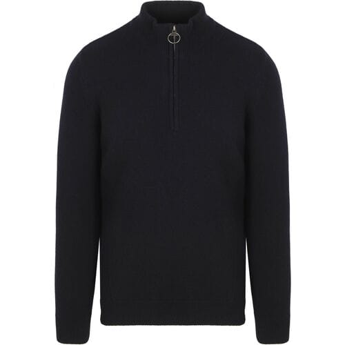 Barbour Half Zip Trui Wol Navy - Maat XXL - Heren - Quarter zip