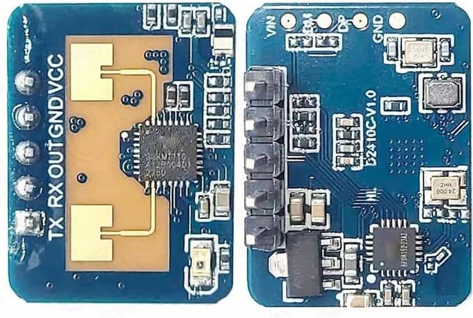 Hoge Gevoeligheid 24GHz Bewegingssensor Radar Module voor Aanwezigheidsdetectie
