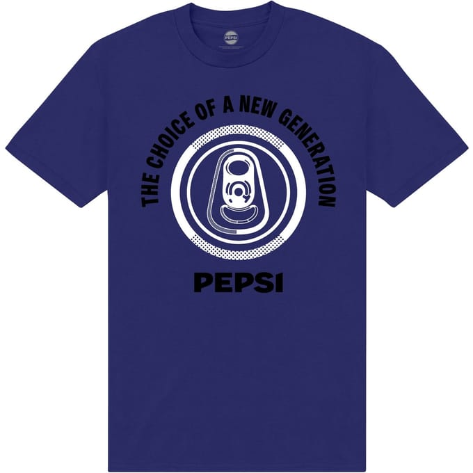 Pepsi Co. The Choice Of A New Generation Men's T-Shirt - Blue - M