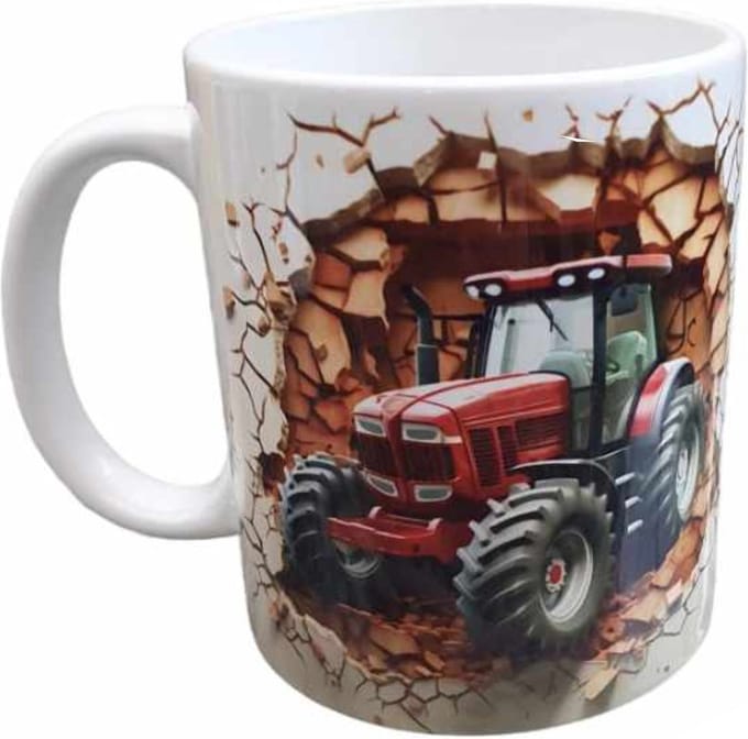 Koffie beker - thee mok - tractor - boerderij - boer