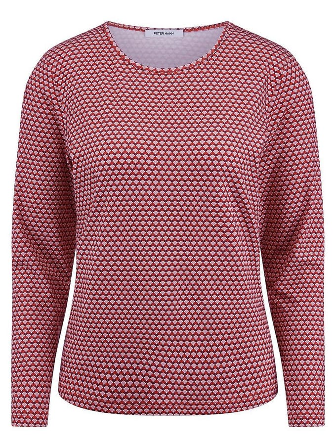 Shirt ronde hals Van Peter Hahn rood