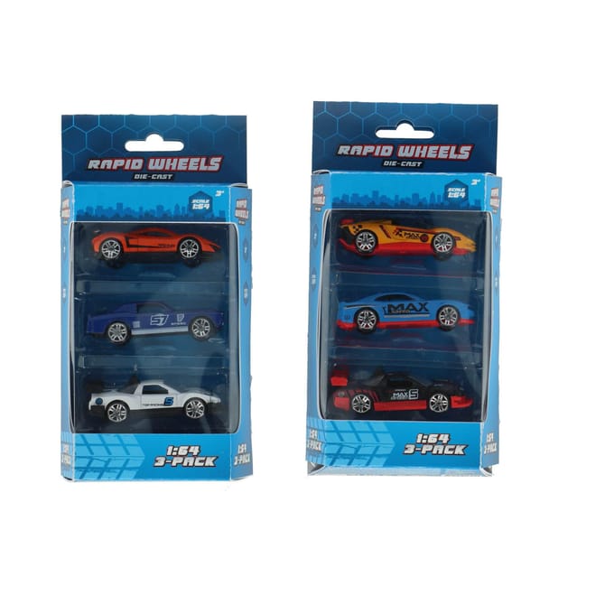 Rapid Wheels Auto die cast 3 pack assorti