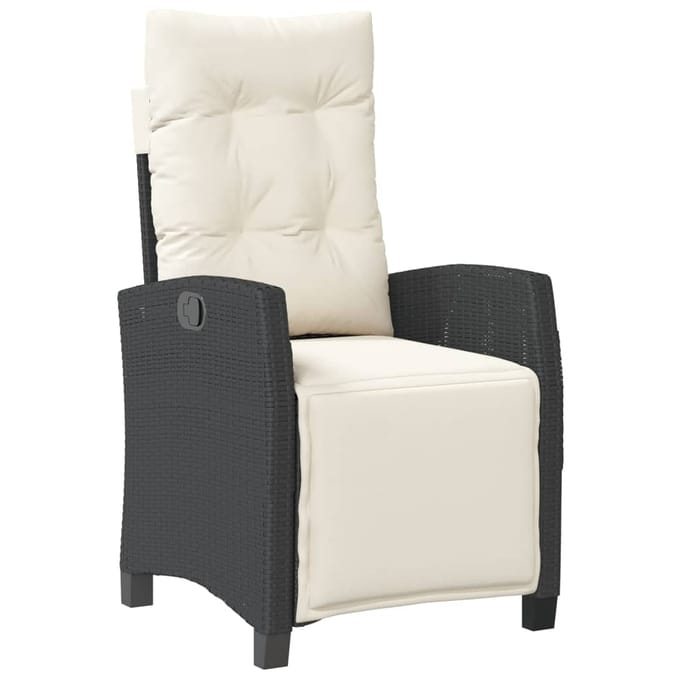 vidaXL - 9-delige - Tuinset - poly - rattan - zwart