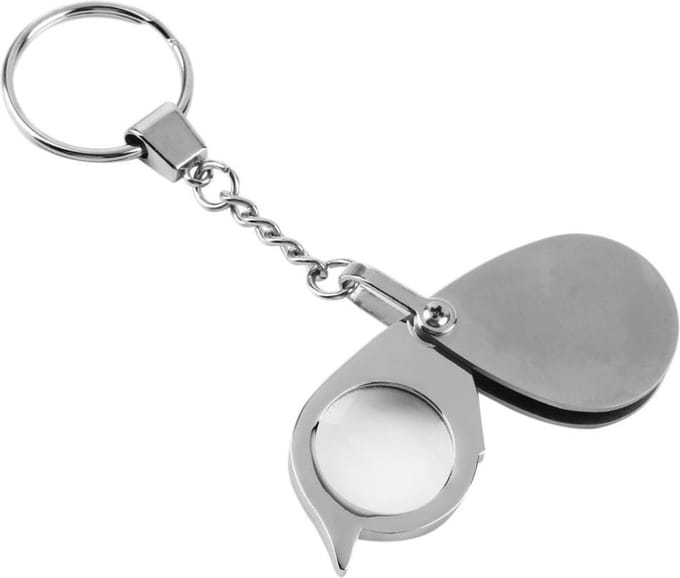 8x-zoom sleutelhanger vergrootglas loep
