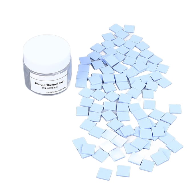 100 Stuks Thermisch Geleidende Pad Siliconen Thermisch Vel voor IC Chipset LED IC SMD DIP Blauw