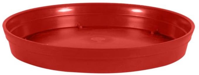EDA Bloempot onderschaal Toscane - kunststof - rood - D15 cm - opvangschalen