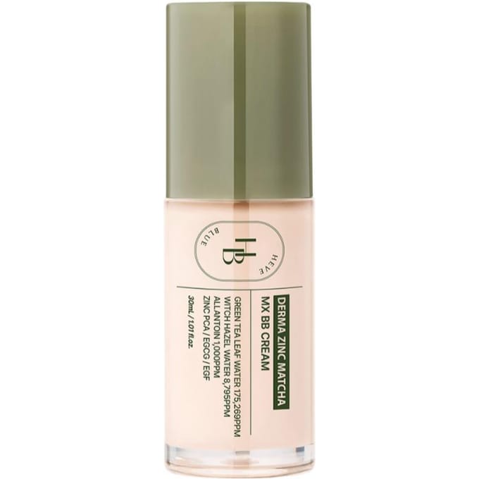 [HEVE BLUE] Derma Zink Matcha MX BB Crème 30ml 0.5 Ivory beige