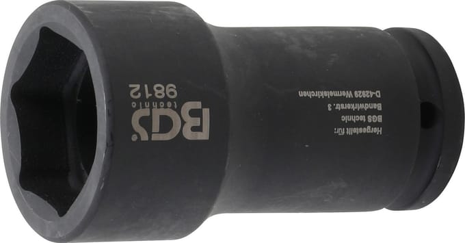 BGS Kracht dopsleuteldop zeskant, diep 3/4 38 mm