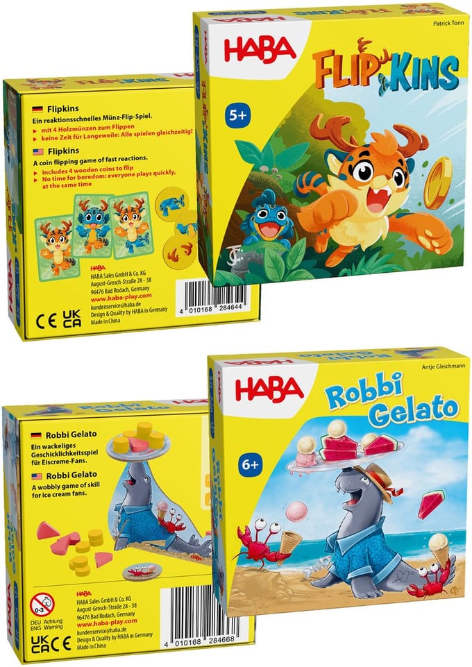 HABA Spielesammlung Flipkins & Robbi Gelato