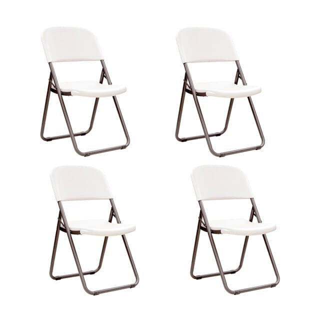 Lifetime ® 4 stuks stevige klapstoelen van kunststof max 125 kg -