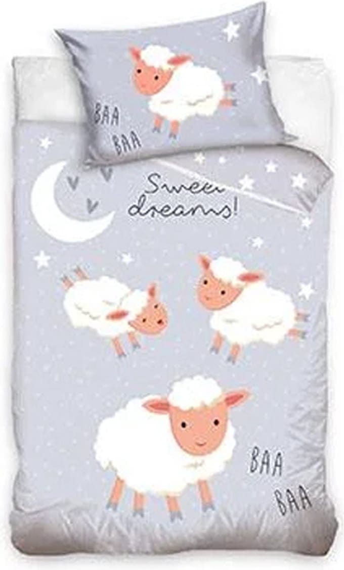 Schapen BABY Dekbedovertrek - 90 x 120 cm - Katoen