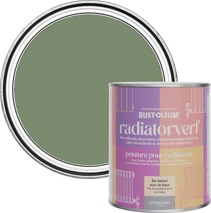 Rust-Oleum Groen Radiatorverf Zijdeglans - Struikgewas 750ml
