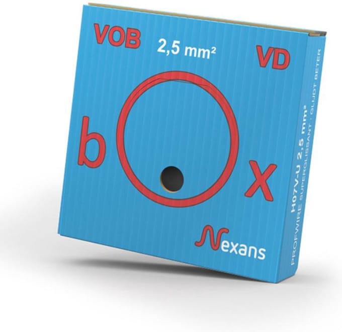 NEXANS VOB draad (H07V-U) 2.5mm2 blauw rol 100 meter (10546242)
