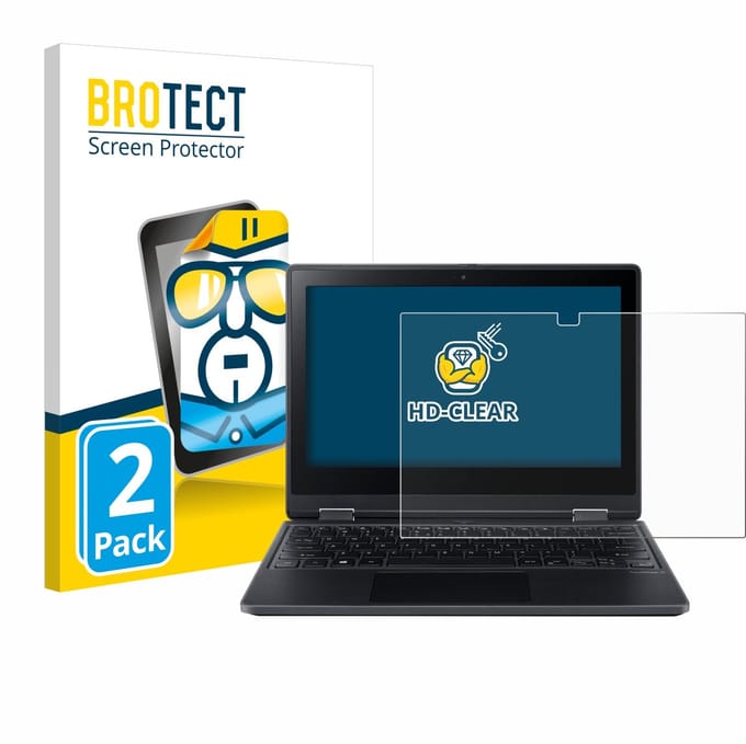 BROTECT - Screenprotector voor Acer TravelMate Spin B3 - Folie Beschermfolie transparant 2 Stuks