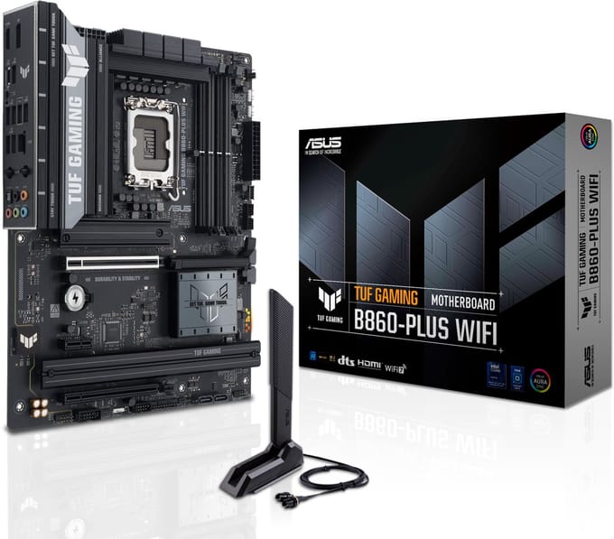 ASUS TUF GAMING B860-PLUS WIFI Moederbord - Intel B860 - Intel LGA1851 - DDR5 RAM - ATX