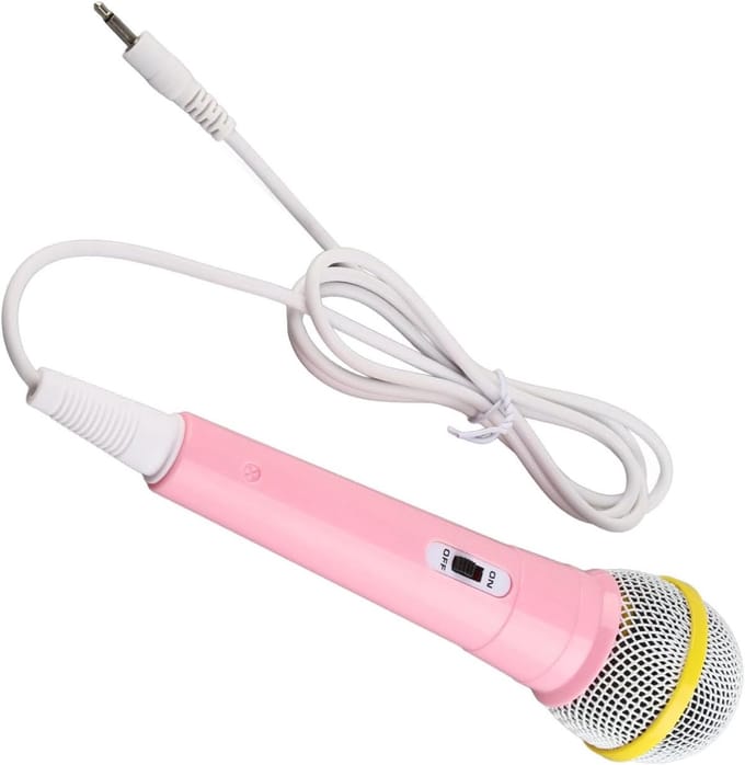 Bedrade Microfoon - Kinder Zangmicrofoon - Karaoke Party - Helder Geluid - 23 cm - Roze