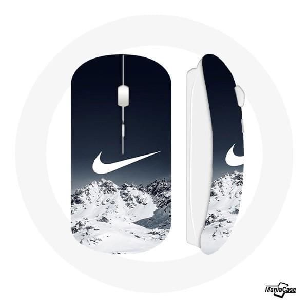 Souris Sans Fil - MANIACASE - Nike Logo - Blanc - Compatible Mac et PC - USB wifi