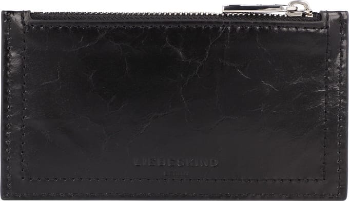 LIEBESKIND BERLIN Kaarthouder Chudy Paper Touch Crinkle Purse Black Zwart