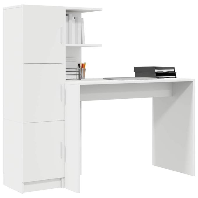 vidaXL - Bureau - Wit - 133.5 - x - 50 - x - 124 - cm - 2 - st