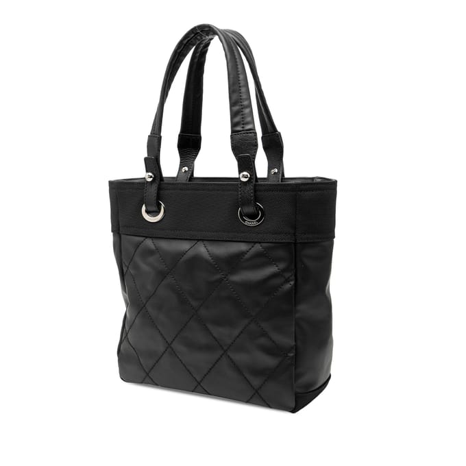 Tweedehands Kleine Gequilt Gecoate Canvas Paris Biarritz Tote