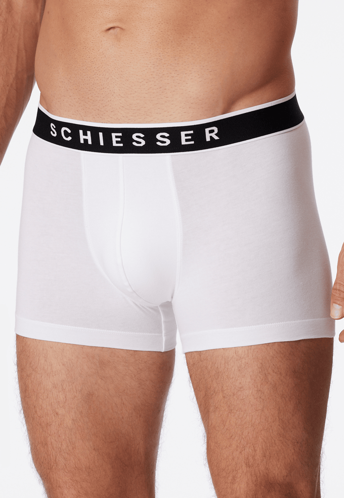 Shorts, set van 3 met geweven elastische tailleband, wit - 95/5 8