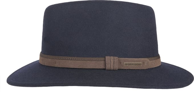 Hatland - Wollen hoed voor heren - Toronto - Donkerblauw - maat M (57CM)